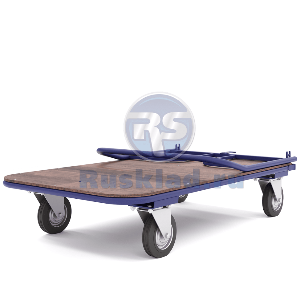 Тележка платформенная со складной ручкой, настил - фанера ламинированная ТПСР ФЛ З. Система трансформации — зацеп. Тележка платформенная со складной ручкой, настил - фанера ламинированная ТПСР ФЛ З. Система трансформации — зацеп.